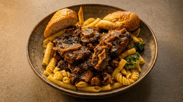 Oxtail Rasta Pasta.